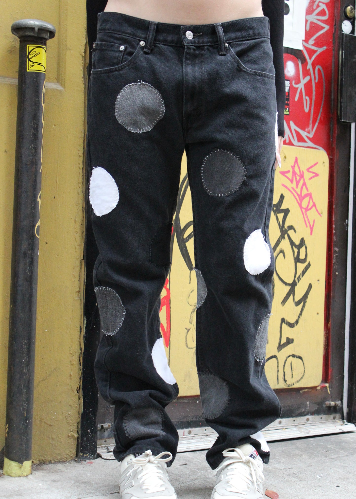 Arbol Productions Grayscale Circle Jeans