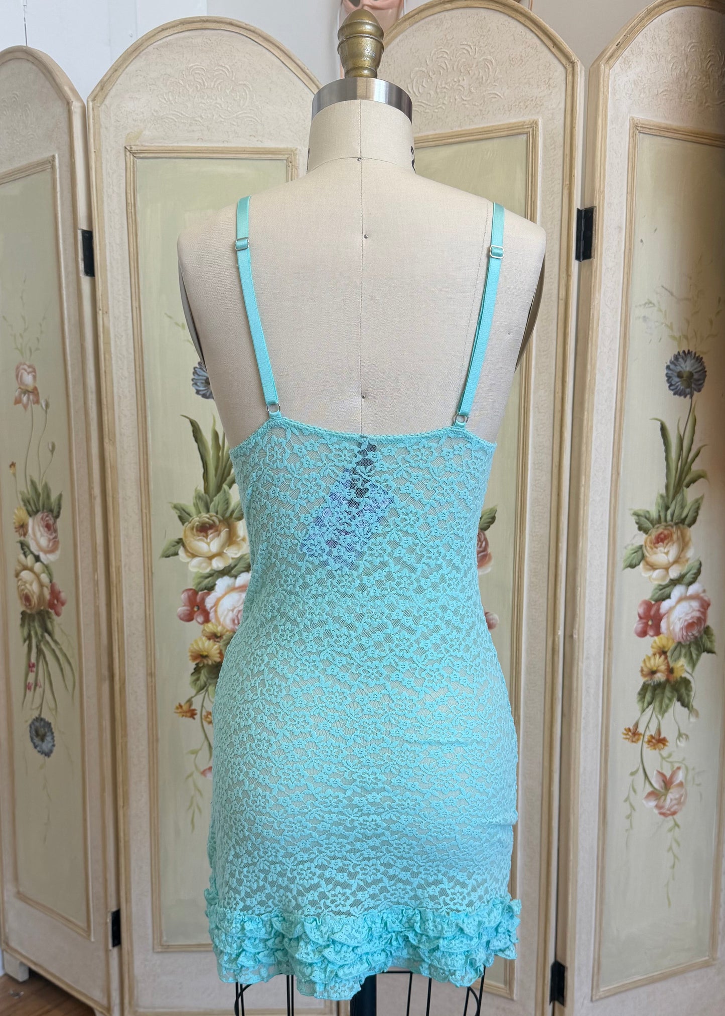 Victoria's Secret Teal Lace Slip
