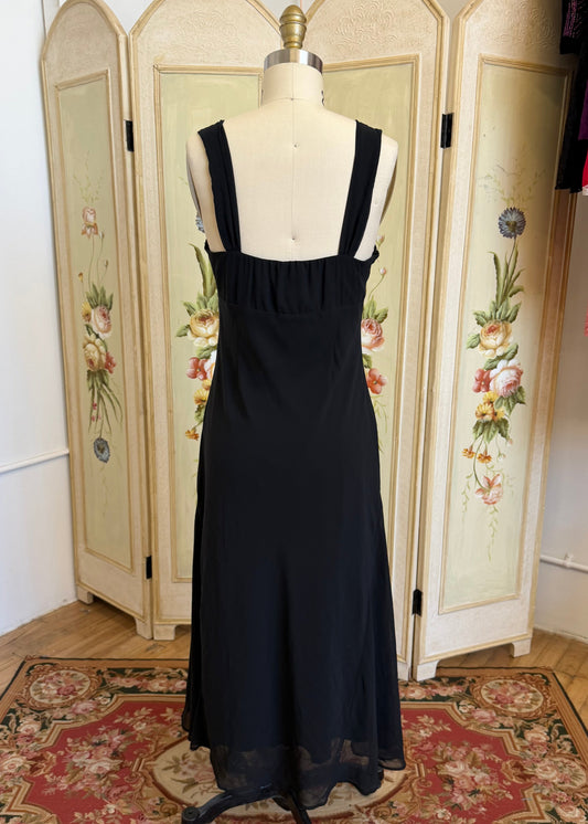 Black Beaded Evening Dress