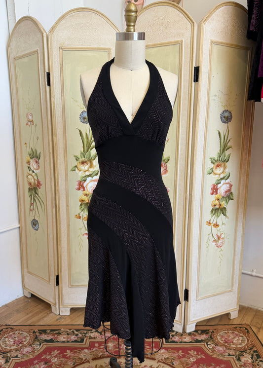 Black and Pink Glitter Dress