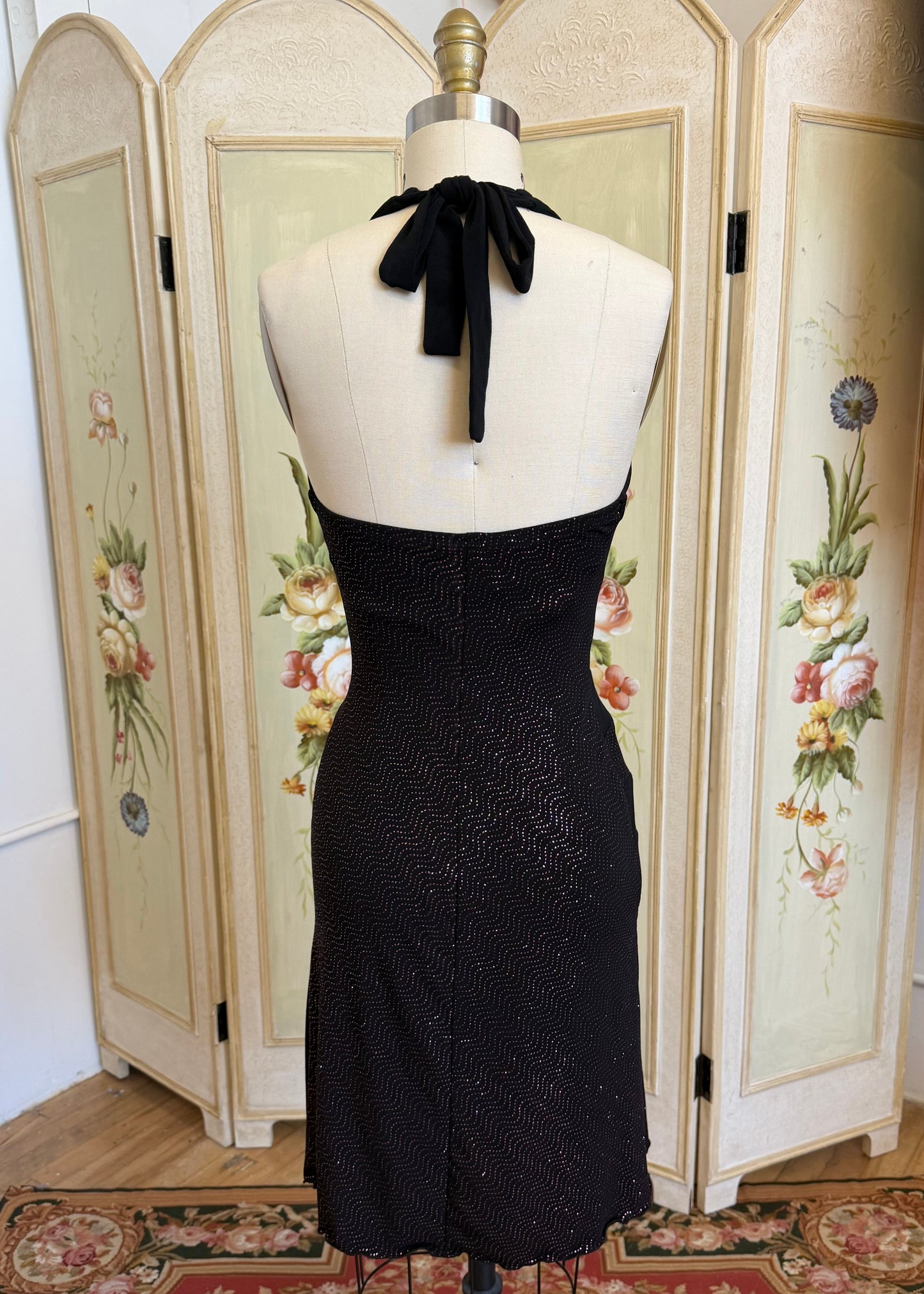 Black and Pink Glitter Dress