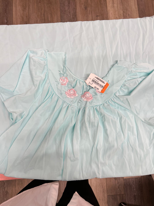 Aqua Embroidered Dress