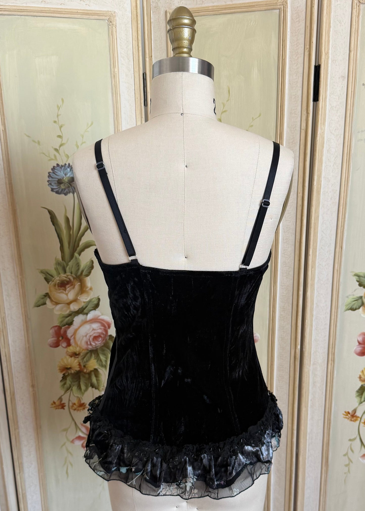 Beaded Velvet Bustier