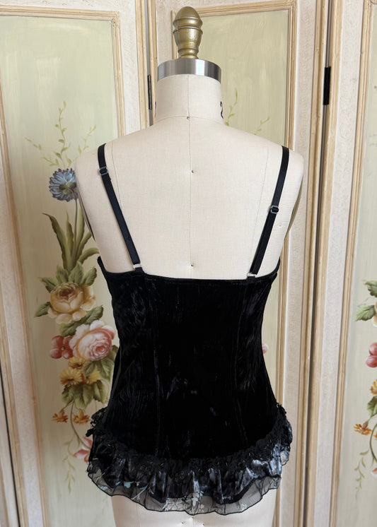 Beaded Velvet Bustier