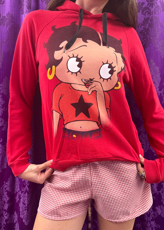 Betty Boop Mustache Hoodie