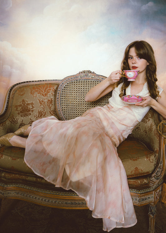 Lace Top Pink Dress