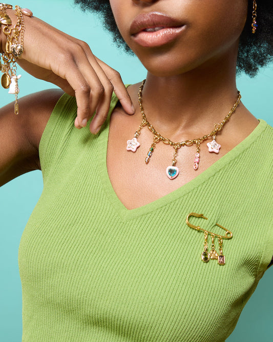 Safety Pin Charm Base