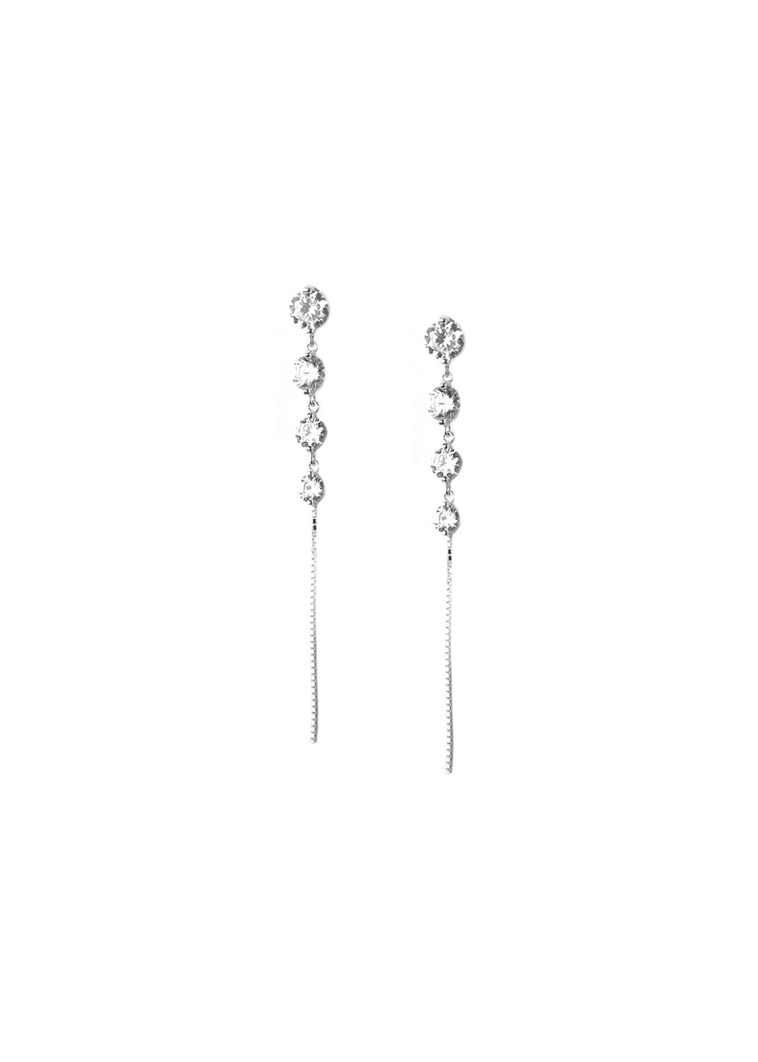 Sterling Chain Post East Earring