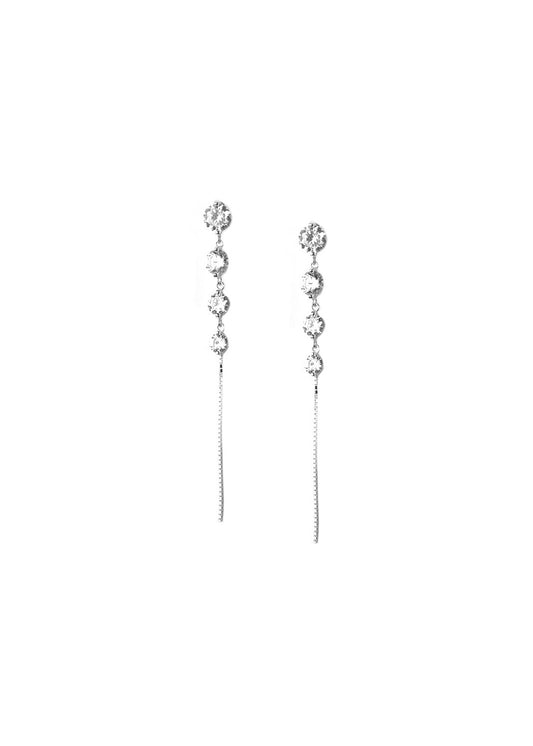 Sterling Chain Post East Earring