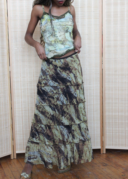 Green Earth Angel Maxi Skirt