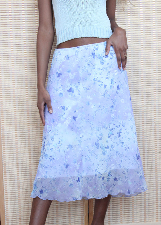 Star City Y2K Floral Midi Skirt