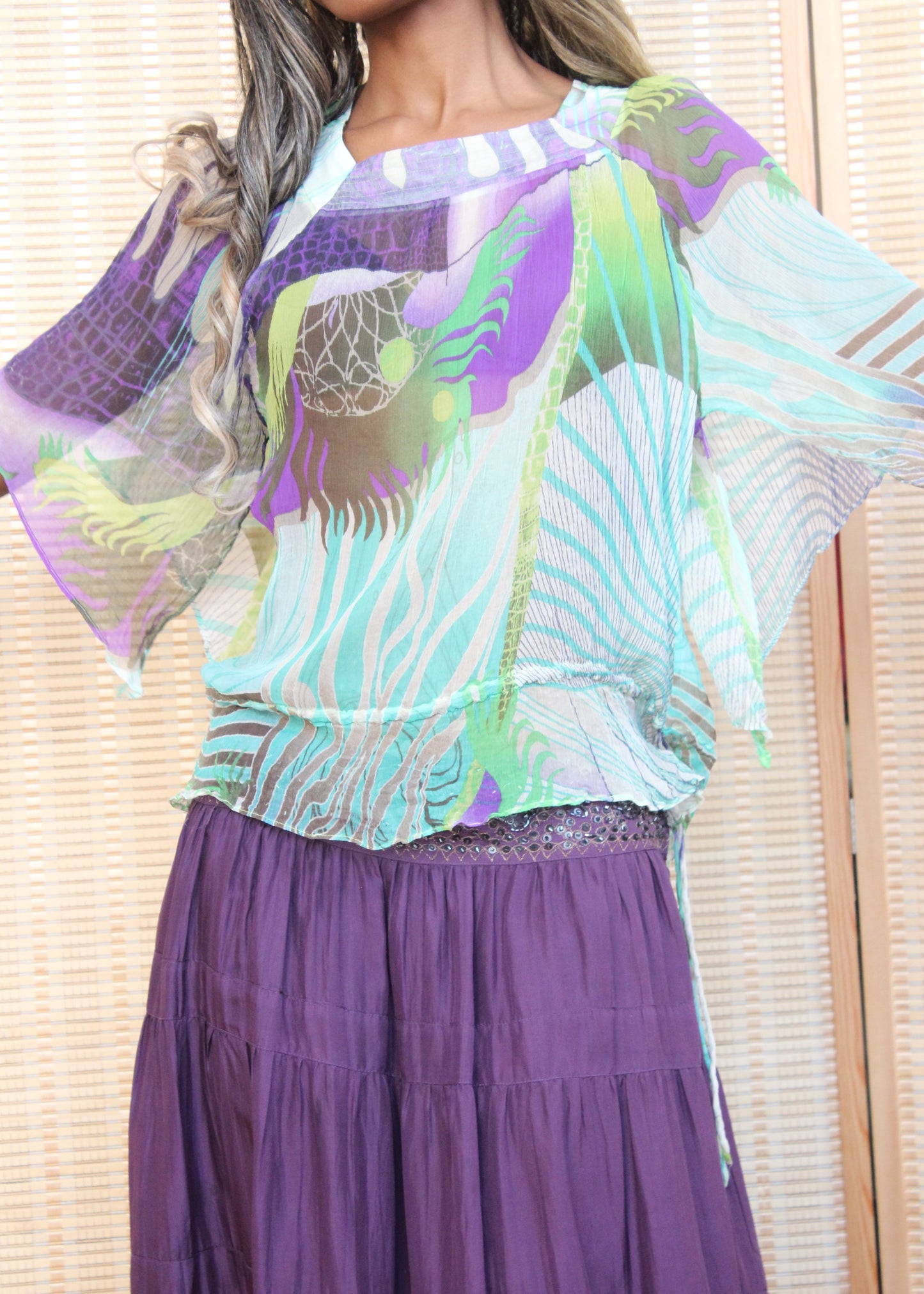 Passport Sheer Watercolor Top