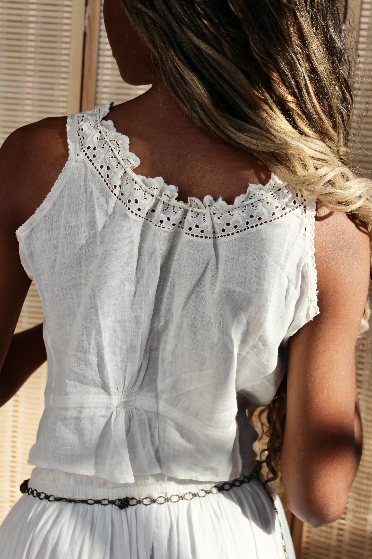 Antique Edwardian Corset Cover — Heavily Distressed (As Is)