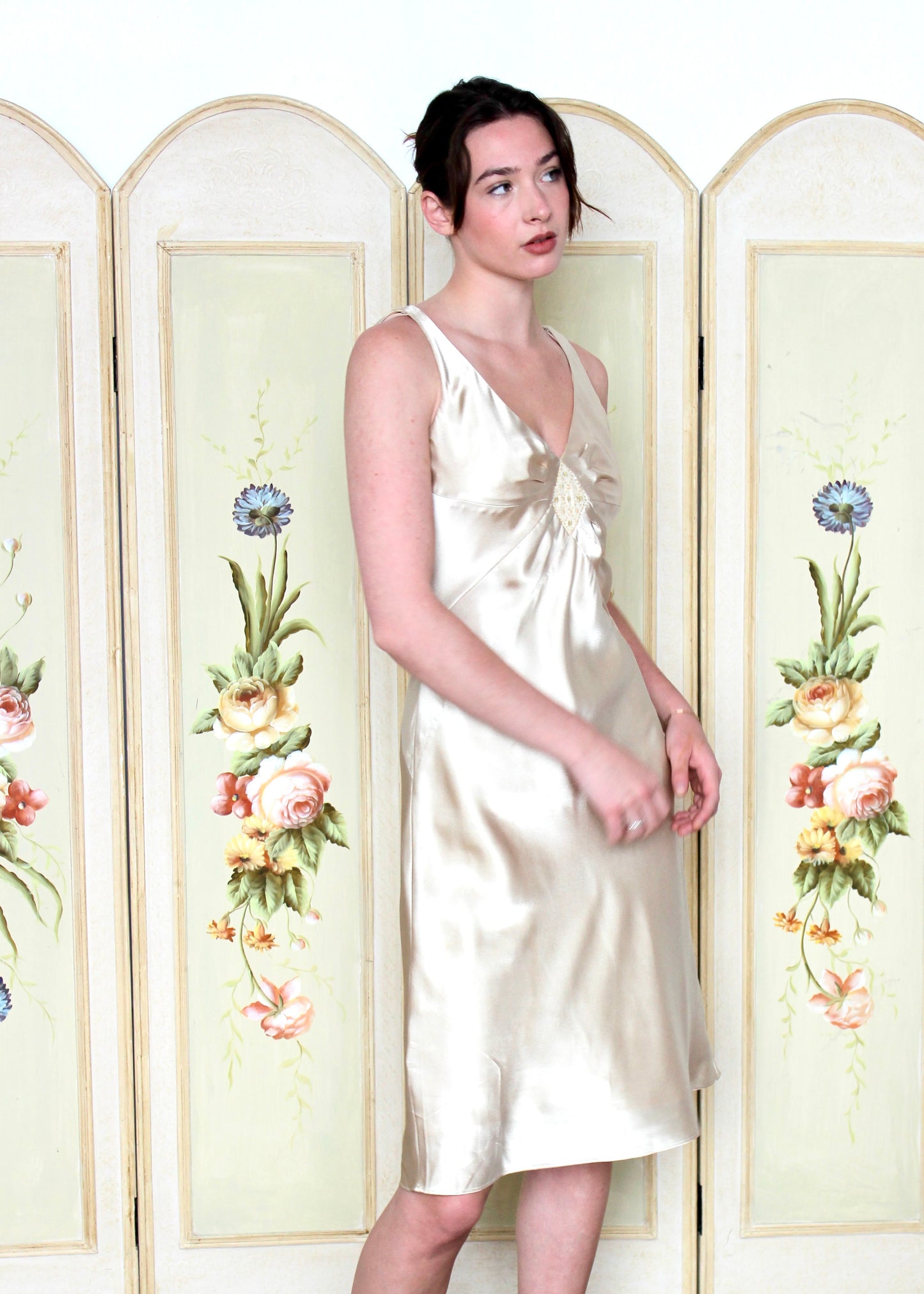 Amanda Smith Ivory Dress with Sequin Detailing