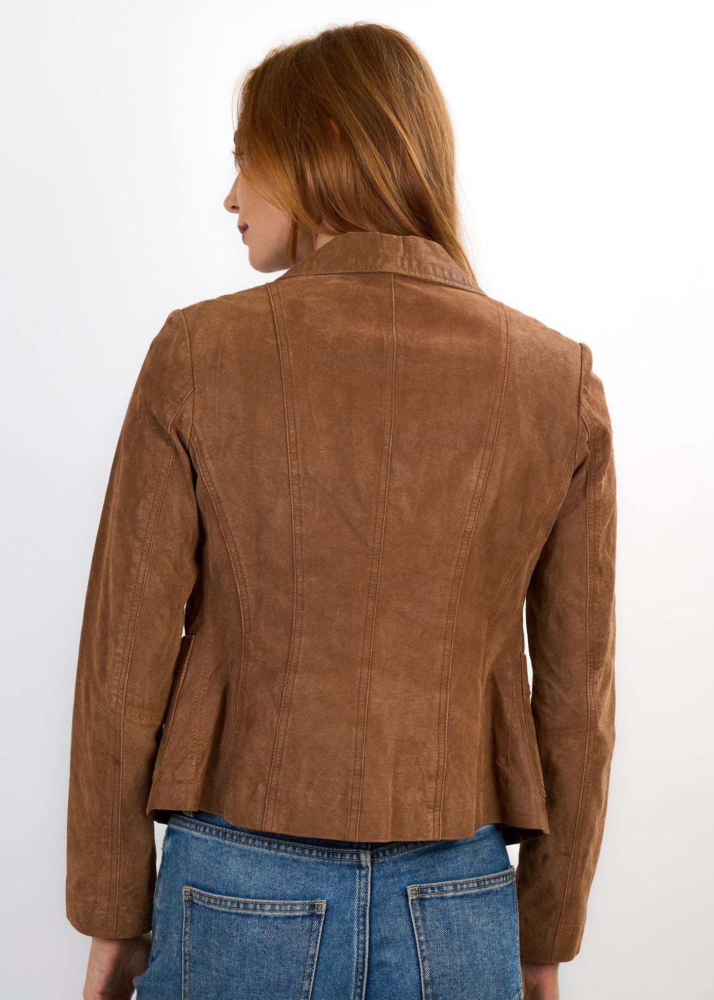 Brown Leather Blazer