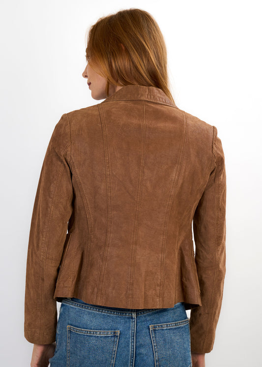 Brown Leather Blazer