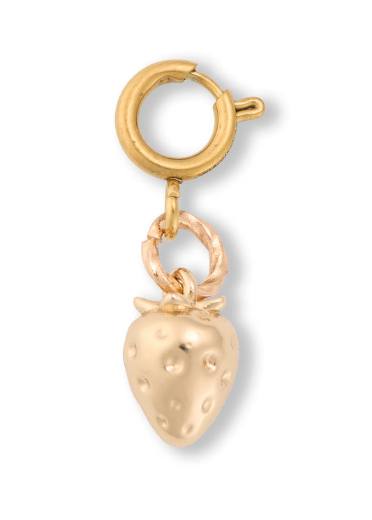 Golden Strawberry Charm