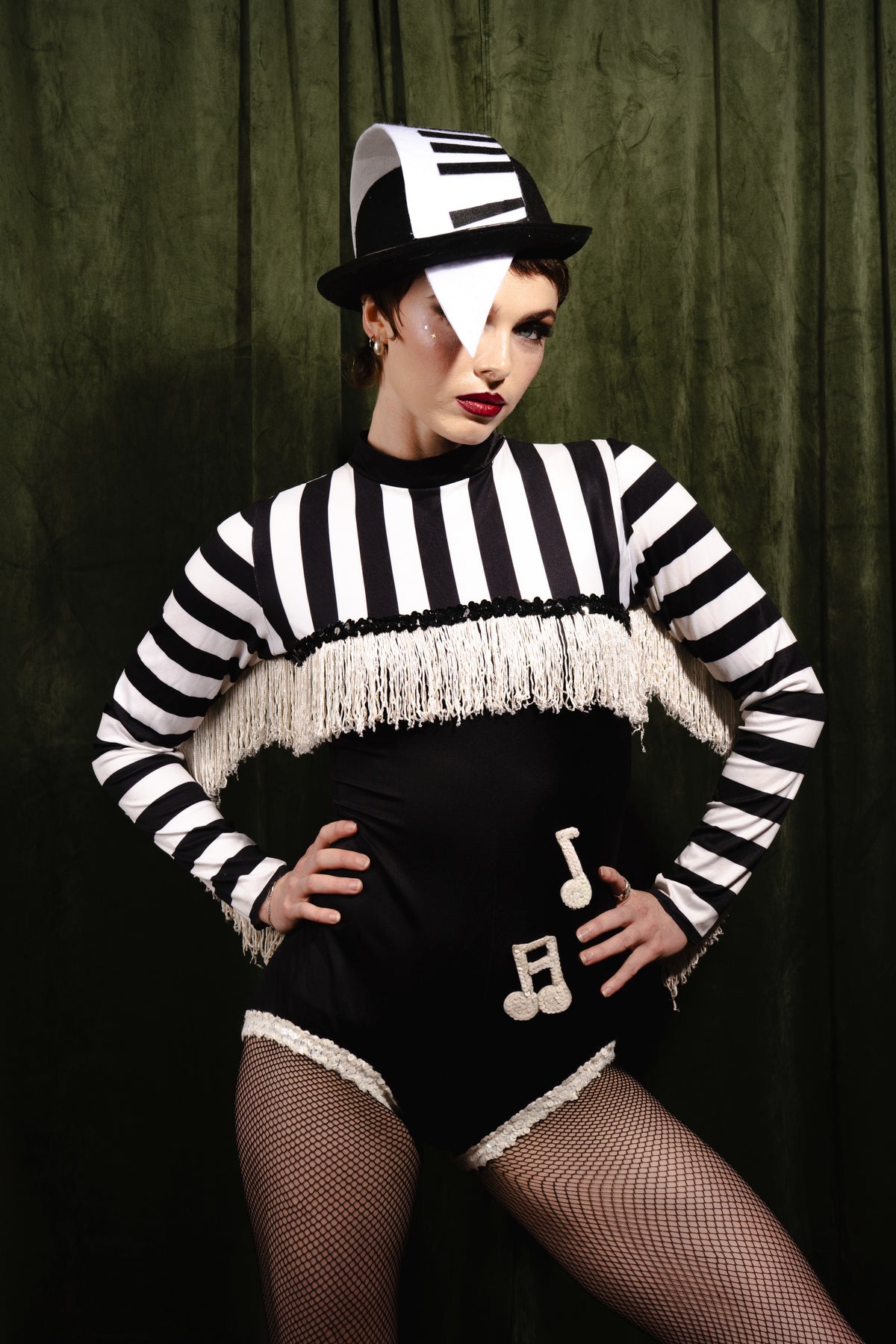 1960s Showgirl Piano Leotard