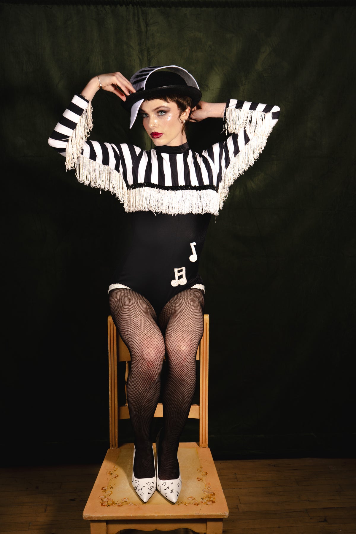 1960s Showgirl Piano Leotard