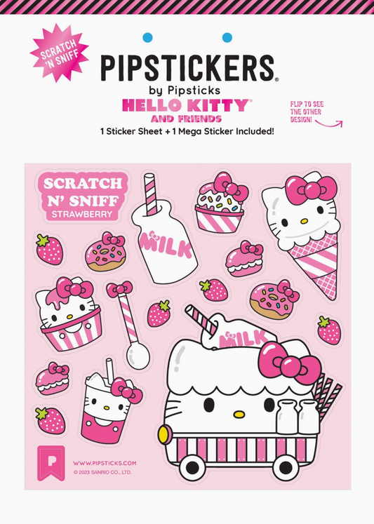 Hello Kitty Milk Cart Scratch 'n Sniff Stickers