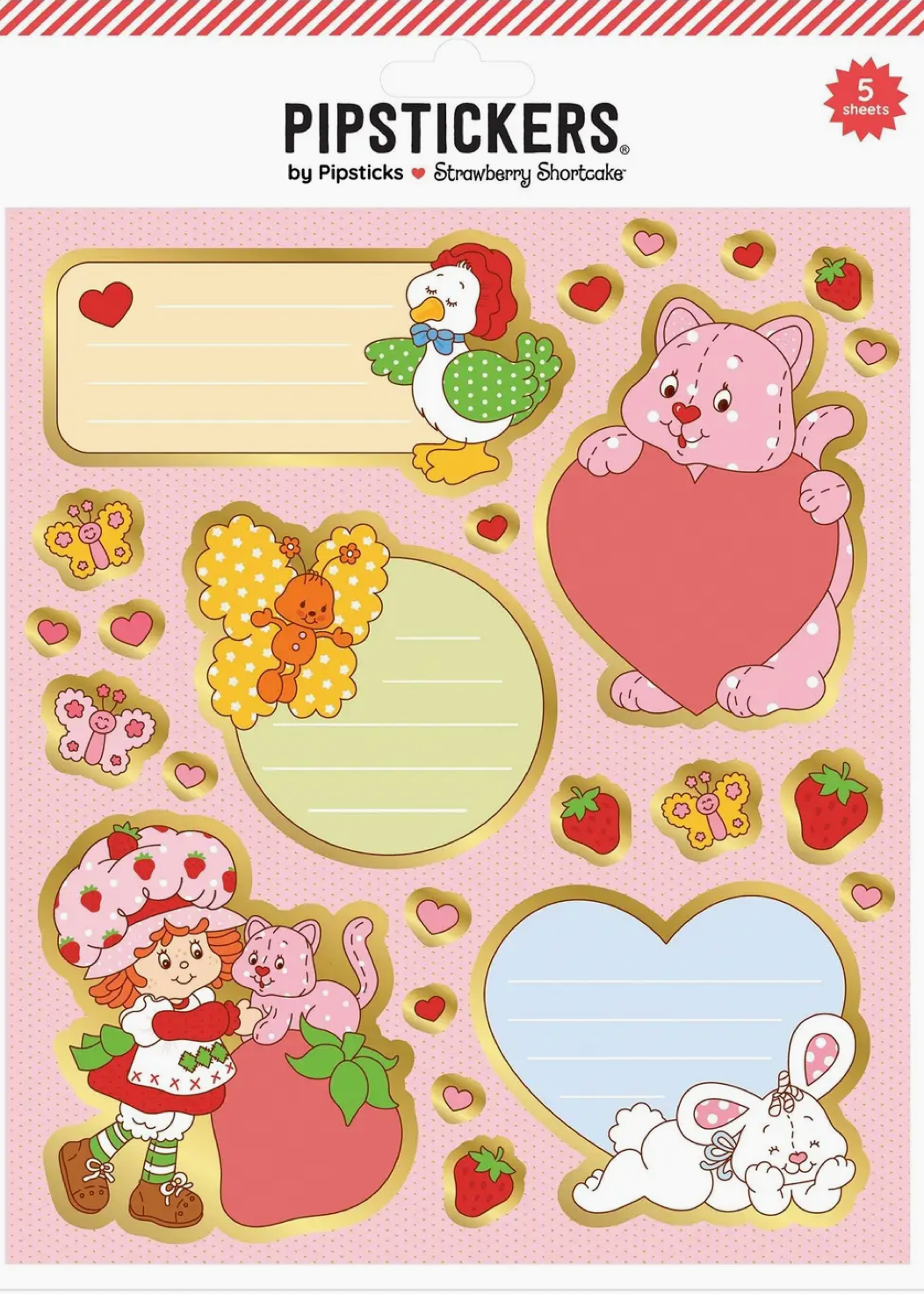 Strawberry Shortcake Berry Friendly Label Stickers