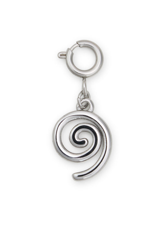 Silver Swirl Charm